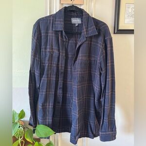 Bonobos Blue Brown Windowpane Button Down Shirt